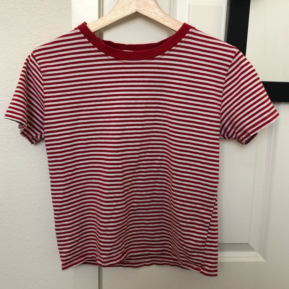 Striped red shirt